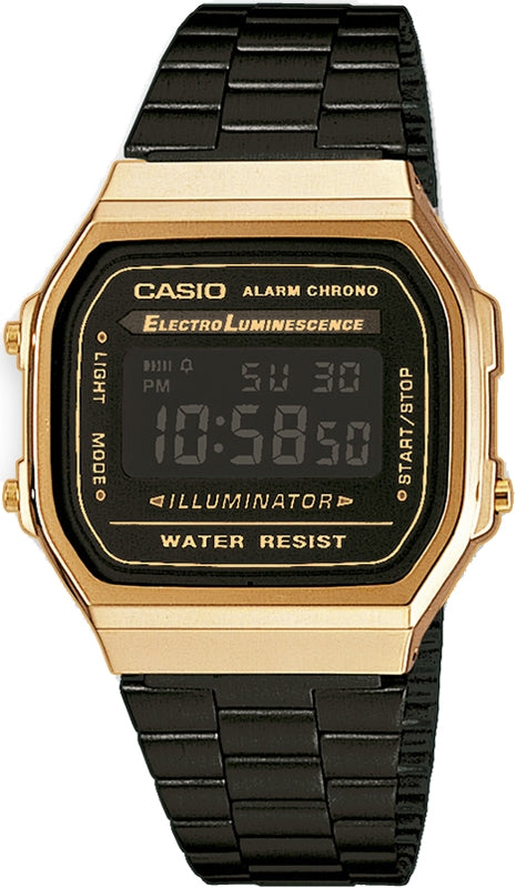 CASIO VINTAGE ICONIC - GOLD & BLACK A168WEGB-1BEF