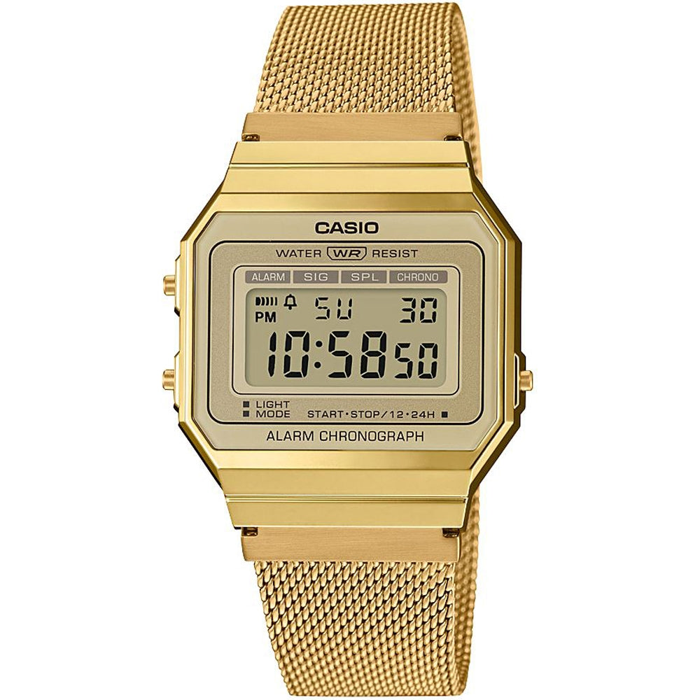 CASIO VINTAGE ICONIC SLIM DESIGN - ЗОЛОТАЯ СЕТКА A700WEMG-9AEF