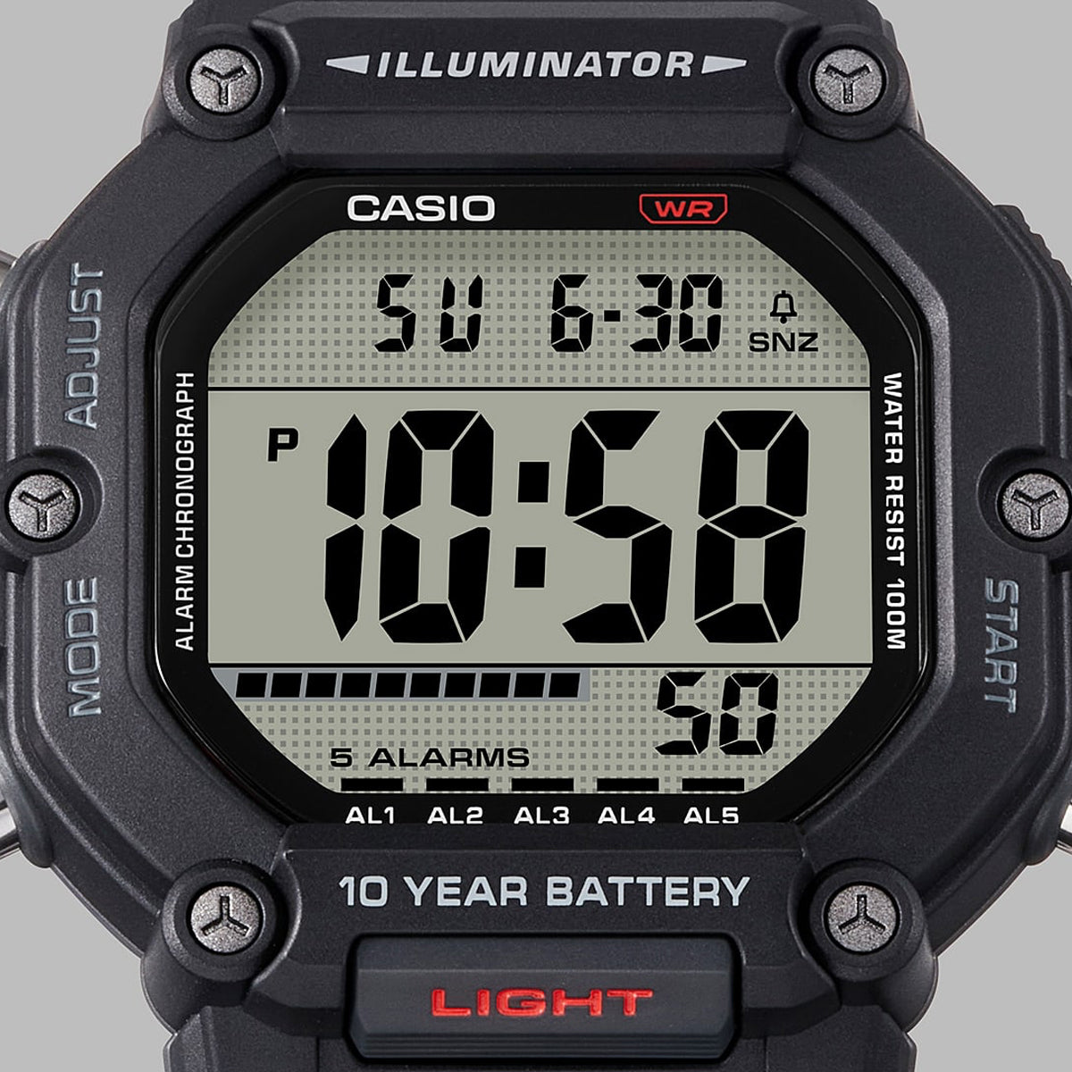 CASIO SPORT COLLECTION OVERSIZE, АККУМУЛЯТОР НА 10 ЛЕТ – ЧЕРНЫЕ AE-1600H-1AVEF