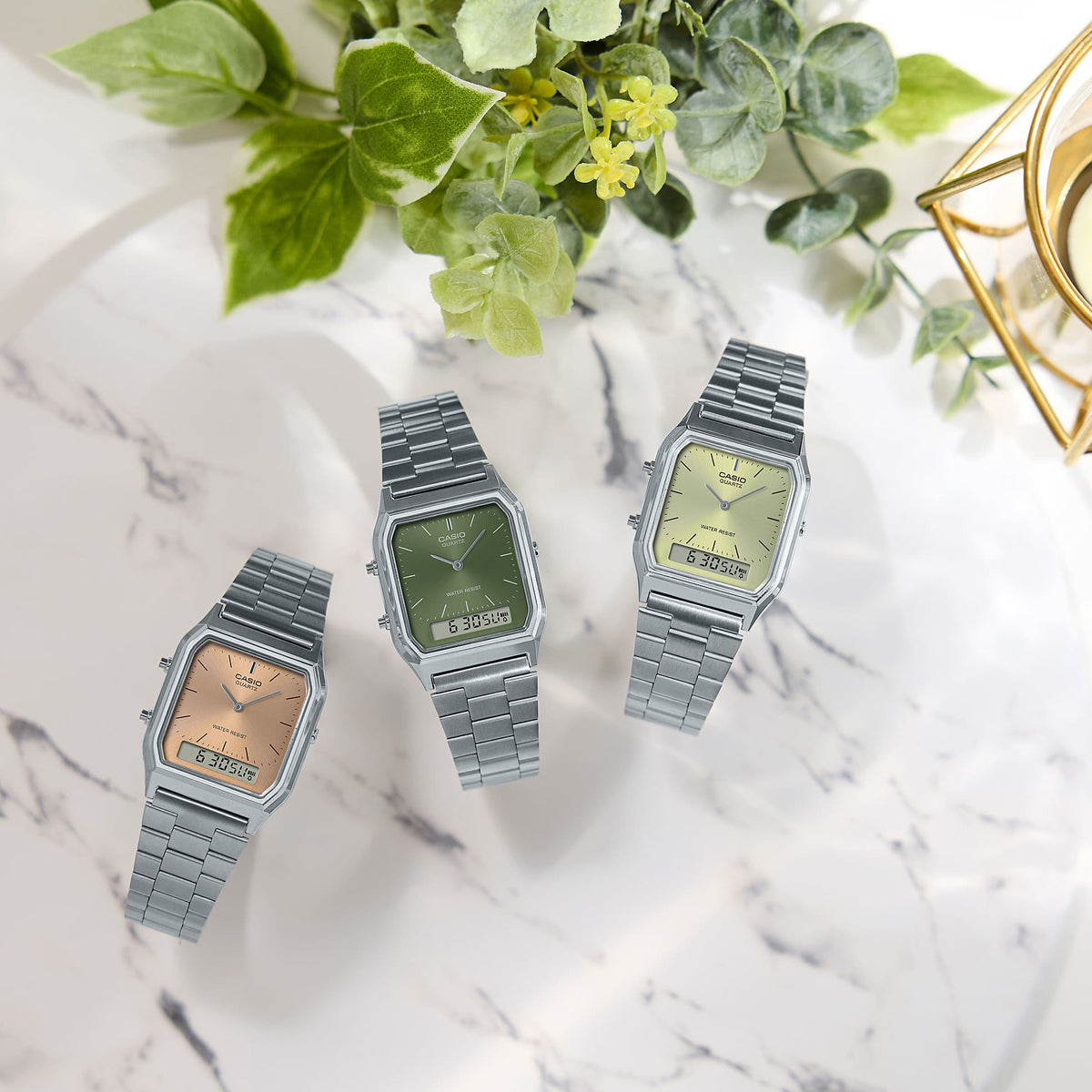 CASIO VINTAGE EDGY COLLECTION SUNRAY CIPFERBLATS - LAIMA ZAĻA AQ-230A-9AMQYES