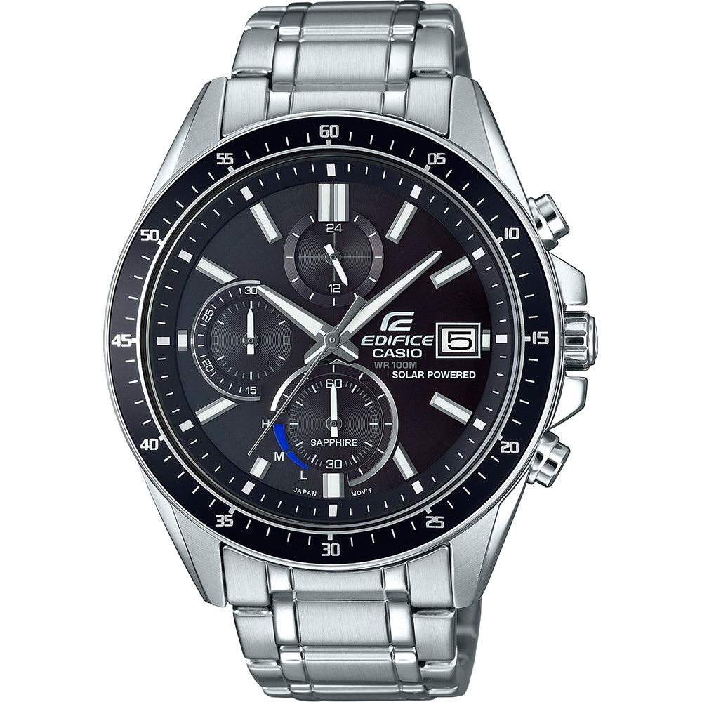 CASIO EDIFICE SLIM SOLAR POWERED CHRONOGRAPH - BLACK EFS-S510D-1AVUEF