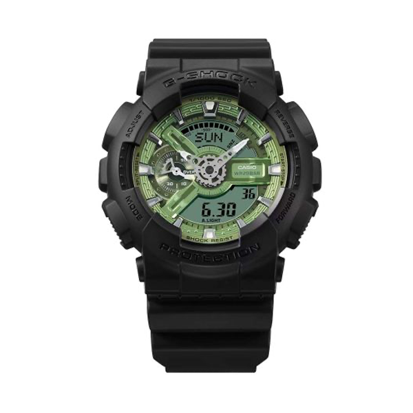 CASIO G-SHOCK GS-BASIC - ЦИФЕРБЛАТ В ЦВЕТ КОРПУСА - ЗЕЛЕНЫЙ ШАЛФЕЙ *** *** GA-110CD-1A3ER