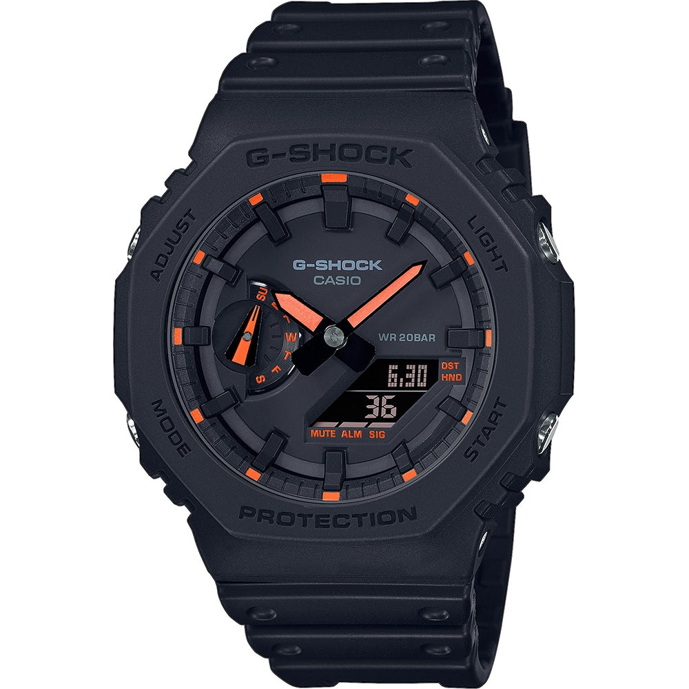 CASIO G-SHOCK OAK – неоново-оранжевые индексы GA-2100-1A4ER