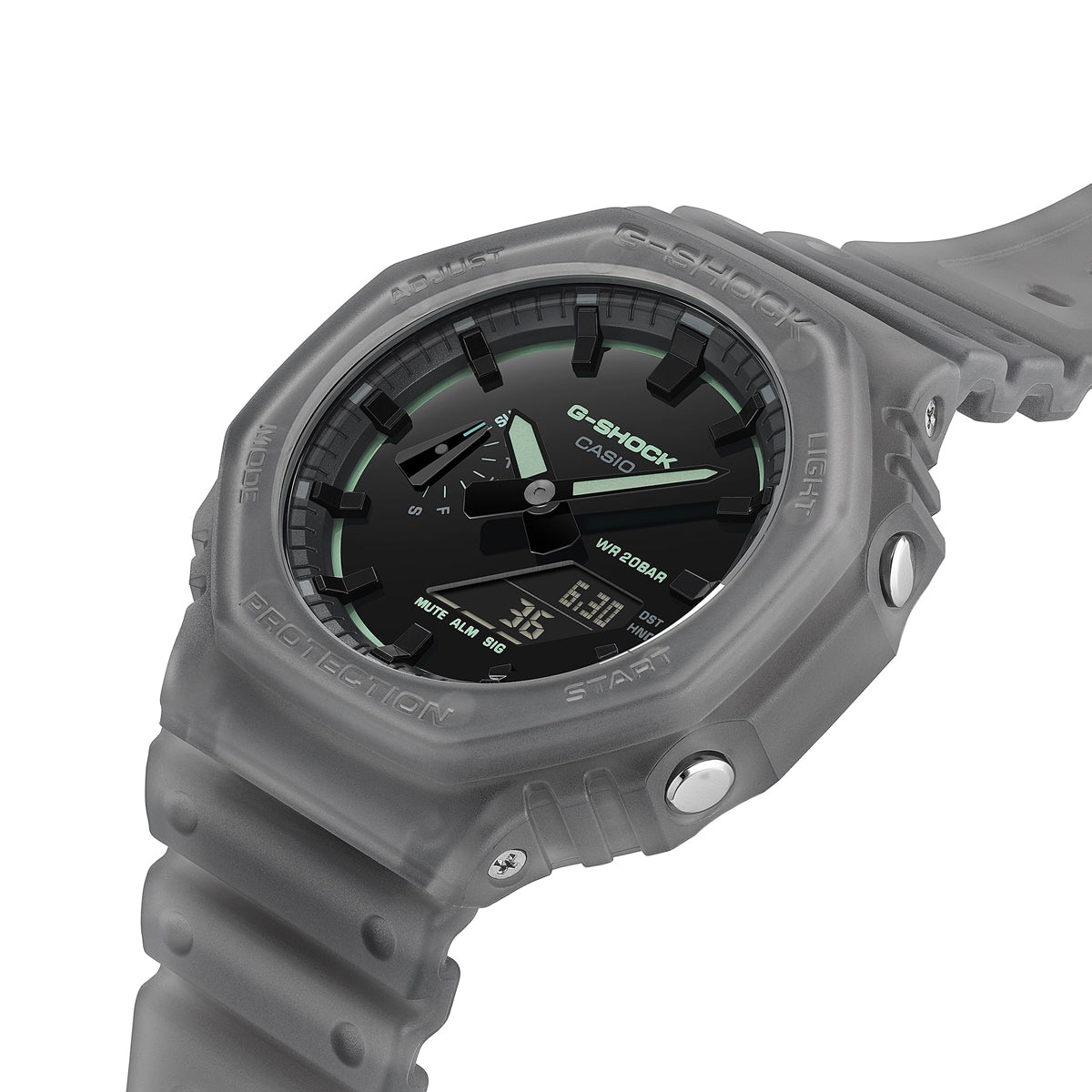 CASIO G-SHOCK OAK – SMOKE LIGHT SĒRIJA – MELNS ***JAUNUMS!*** GA-2100K-1AER
