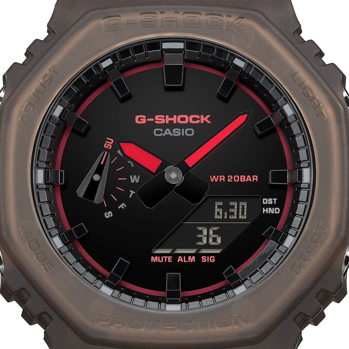 CASIO G-SHOCK OAK - SMOKE LIGHT SERIE - КОРИЧНЕВЫЕ ***НОВЫЕ!*** GA-2100K-5AER