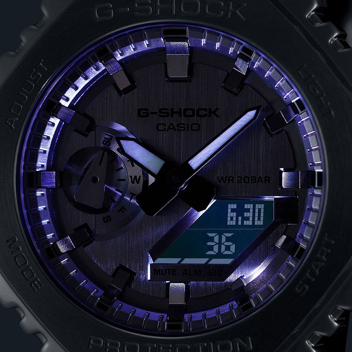 CASIO G-SHOCK OAK - СЕРИЯ FINE METALLIC - СЕРЕБРО GM-2100YM-8AER