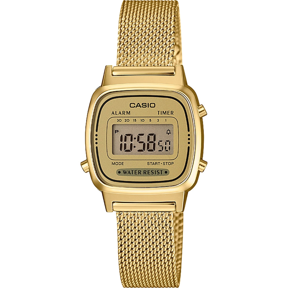 CASIO VINTAGE ICONIC MINI STEEL - GOLD MESH LA670WEMY-9EF