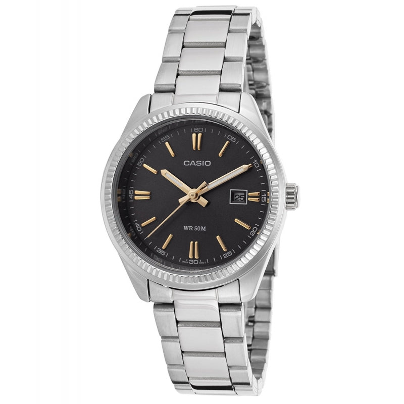 CASIO COLLECTION LADY DATE - MELNS, ZELTA INDEKSI LTP-1302D-1A2VDF