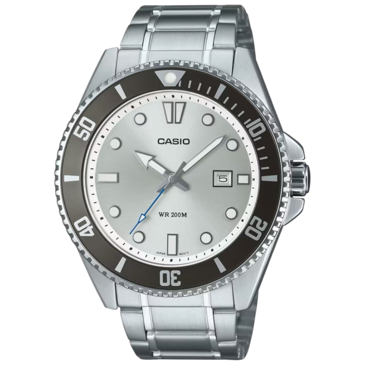 CASIO COLLECTION DIVER DATE 200M - ARGENTÉE MDV-107D-7AVDF