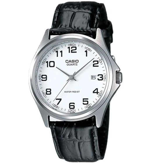 CASIO COLLECTION DATE - LEATHER, WHITE MTP-1183E-7BDF