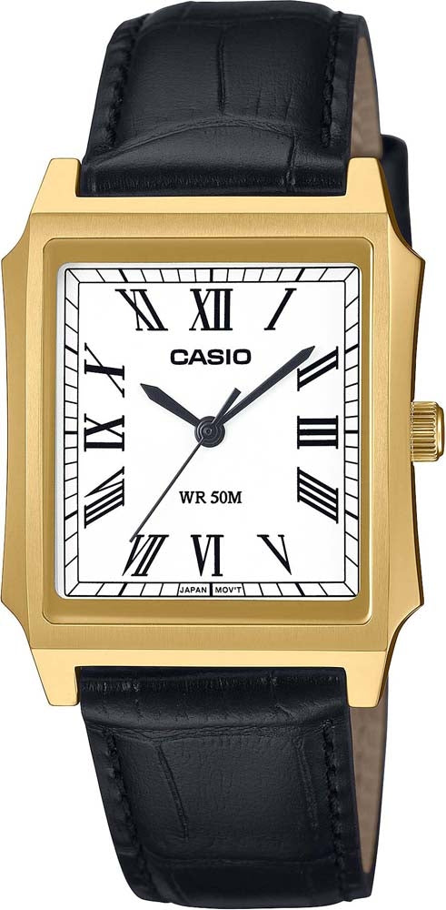 CASIO COLLECTION TANK - ЗОЛОТЫЕ, КОЖАНЫЕ MTP-B190GL-7BVEF