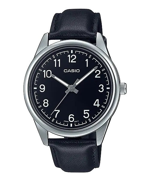 CASIO COLLECTION CASUAL, LEATHER - BLACK MTP-V005L-1B4UDF