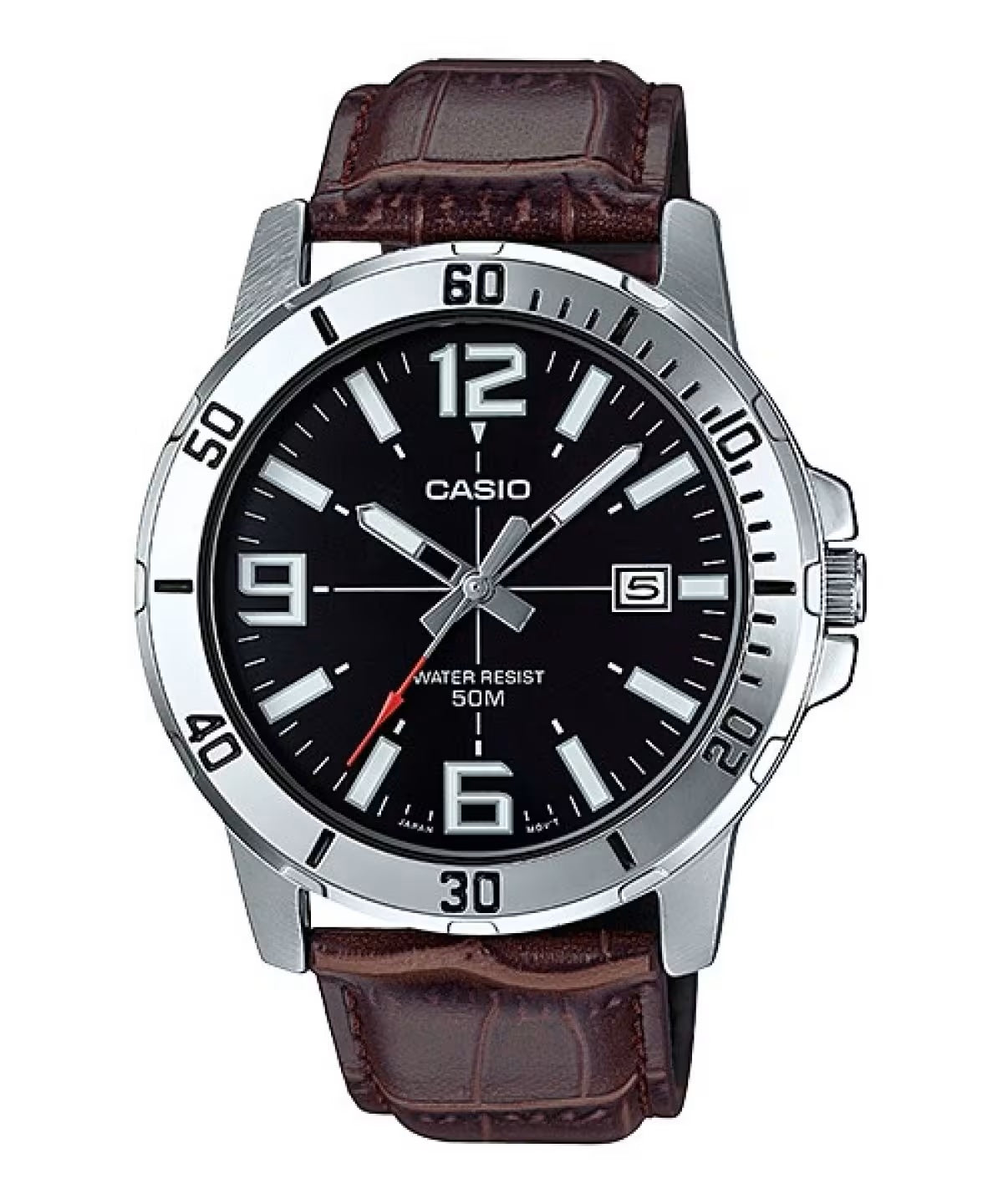 CASIO SPORT COLLECTION DIVER 50M LEATHER - BROWN MTP-VD01L-1BVUDF