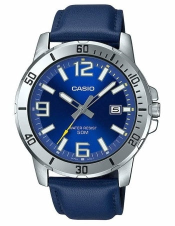 CASIO SPORT COLLECTION DIVER 50M ĀDAS - ZILS MTP-VD01L-2BVUDF