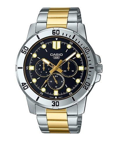 CASIO COLLECTION DIVER MULTIFUCTION STEEL&GOLD - BLACK MTP-VD300SG-1EUDF
