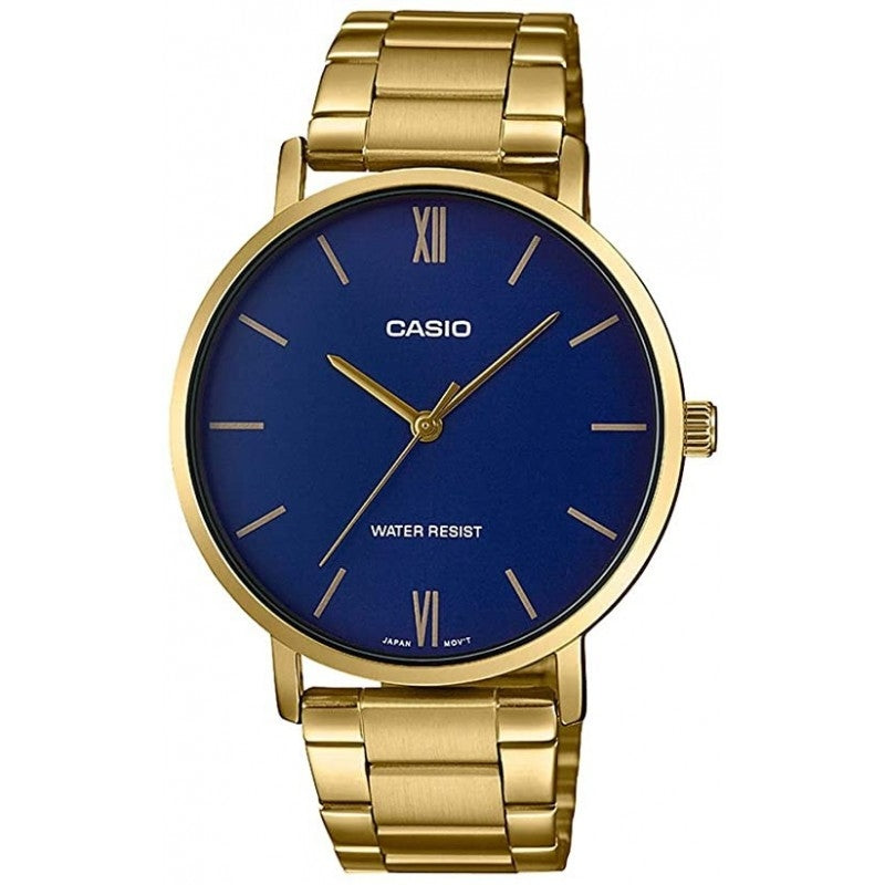 CASIO COLLECTION MINIMAL GOLD - BLUE MTP-VT01G-2BUDF