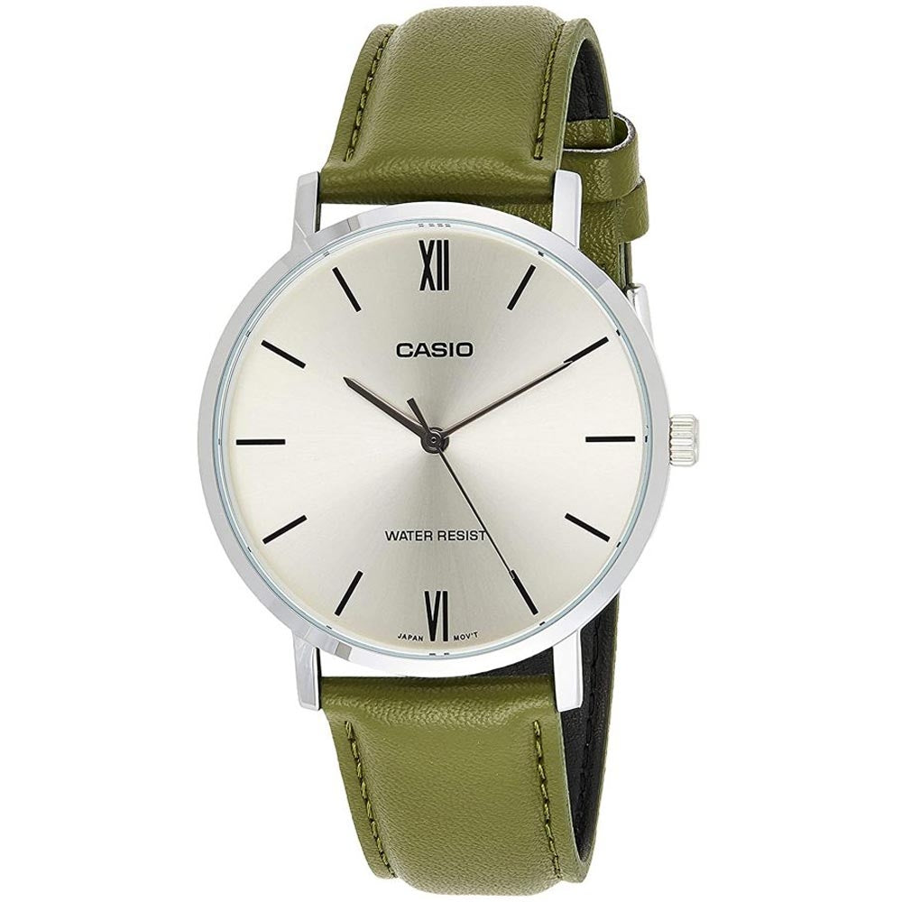 CASIO COLLECTION MINIMAL, КОЖА – СЕРЕБРО MTP-VT01L-3BUDF