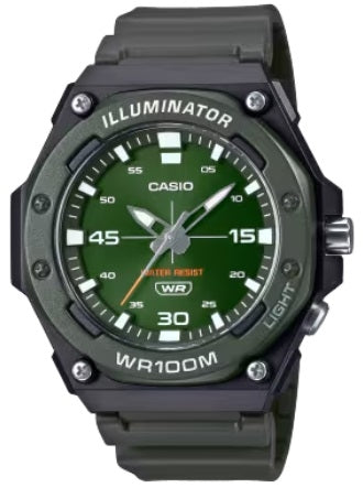 CASIO SPORT DIVER - ILLUMINATOR WR 100M - ARMIJAS ZAĻA MW-620H-3AVDF