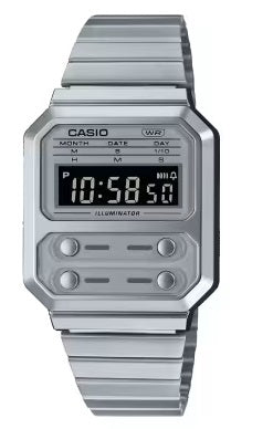 CASIO VINTAGE EDGY COLLECTION - SILVER A-100WE-7BDF