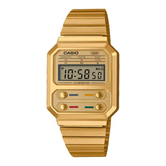 CASIO VINTAGE EDGY COLLECTION - GOLD A-100WEG-9AEF