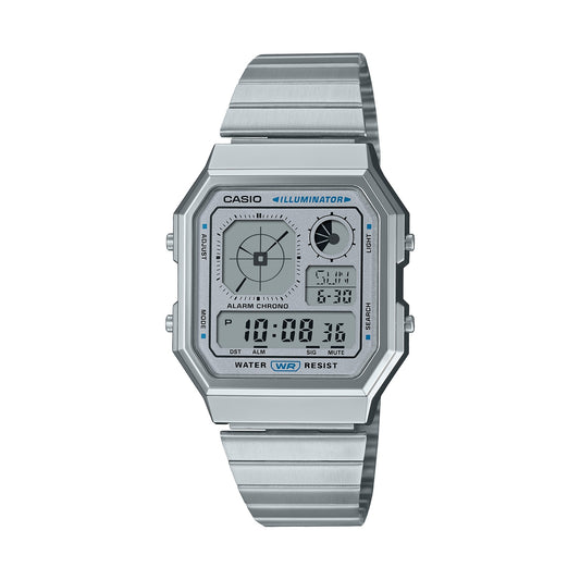 CASIO VINTAGE RETRO FUTURE EDGY COLLECTION - SILVER A130WE-7AEF