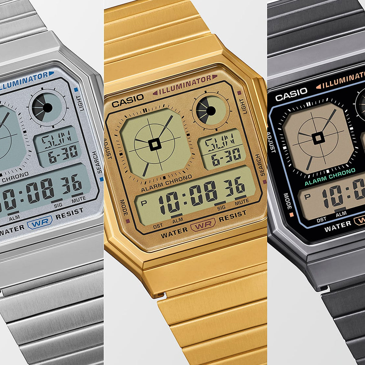 CASIO VINTAGE RETRO FUTURE EDGY KOLEKCIJA - PILNĪBĀ ZELTĪTS A130WEG-9AEF