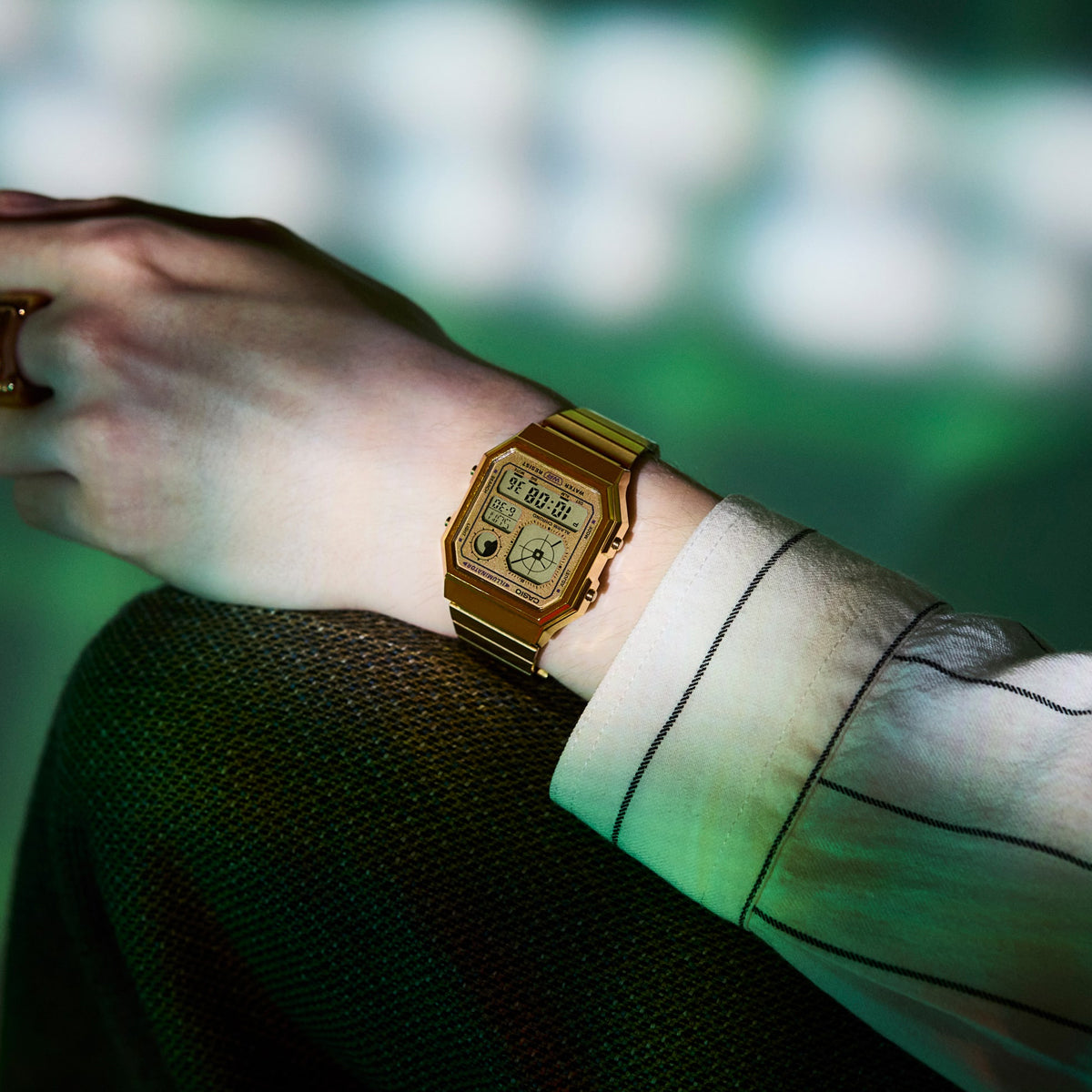 CASIO VINTAGE RETRO FUTURE EDGY KOLEKCIJA - PILNĪBĀ ZELTĪTS A130WEG-9AEF