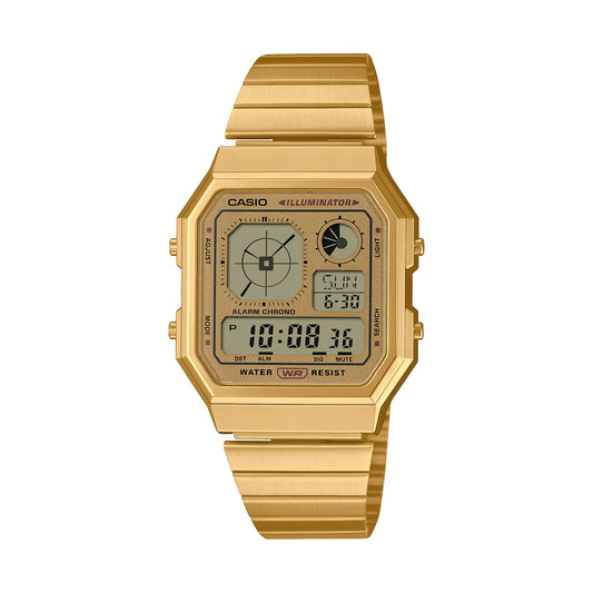 CASIO VINTAGE RETRO FUTURE EDGY COLLECTION - FULL GOLD A130WEG-9AEF