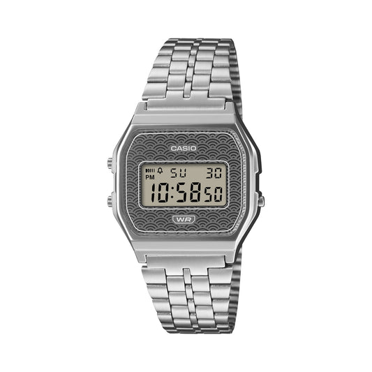 CASIO VINTAGE ICONIC - TRADITIONAL SEIGAIHA PATTERN Limited Edition - GREY A159WEVJ-7ER