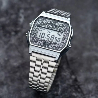 CASIO VINTAGE ICONIC - TRADITIONAL SEIGAIHA PATTERN Limited Edition - GREY A159WEVJ-7ER
