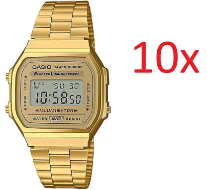 CASIO VINTAGE ICONIC - VISS ZELTĀ - KOMPLEKTS 10 GAB. A168WG-9EF_10