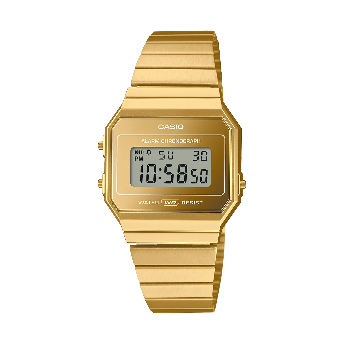 CASIO VINTAGE ICONIC SLIM DESIGN - ZELTA KRĀSĀ A700WEVG-9AEF