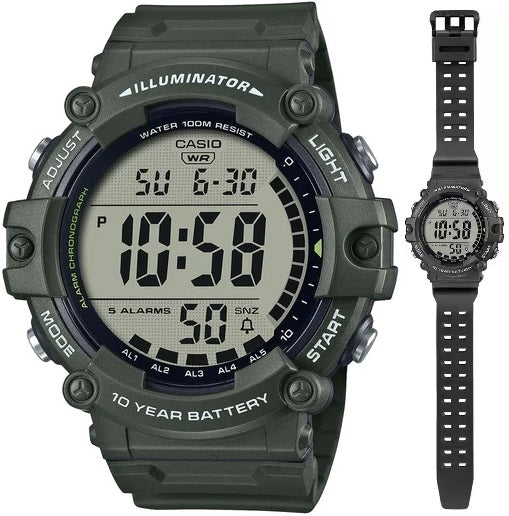 CASIO SPORT DIVER - ILLUMINATOR WORLDTIME - LONG STRAP AE-1500WHX-3AVDF