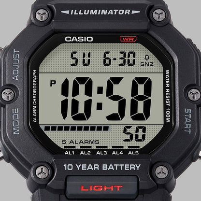 CASIO SPORT COLLECTION OVERSIZE, АККУМУЛЯТОР НА 10 ЛЕТ – ЧЕРНЫЕ AE-1600H-1AVEF