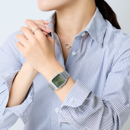 CASIO VINTAGE EDGY COLLECTION SUNRAY CIPFERBLATS - ZAĻŠ SŪNAS AQ-230A-3AMQYES