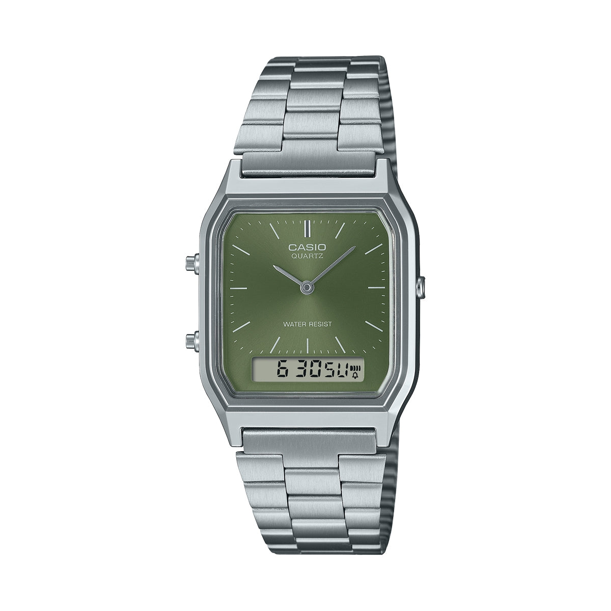 CASIO VINTAGE EDGY COLLECTION SUNRAY CIPFERBLATS - ZAĻŠ SŪNAS AQ-230A-3AMQYES