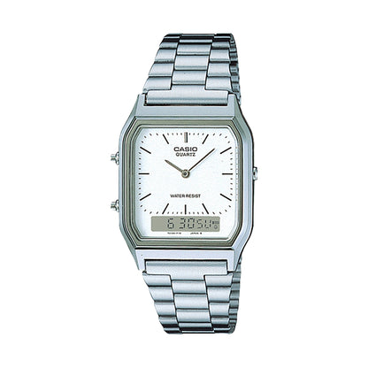 CASIO VINTAGE EDGY COLLECTION SUNRAY CIPFERBLĀTS - BALTS AQ-230A-7DMQYES