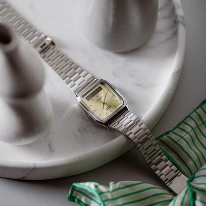 CASIO VINTAGE EDGY COLLECTION SUNRAY CIPFERBLATS - LAIMA ZAĻA AQ-230A-9AMQYES