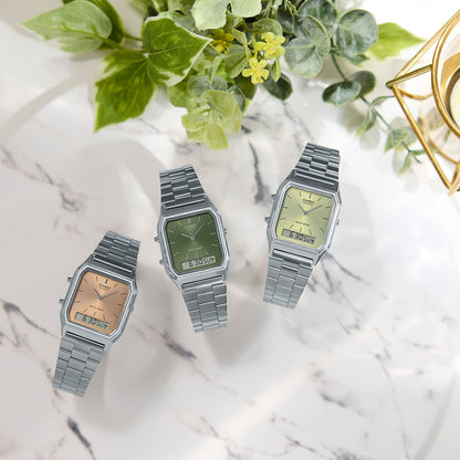 CASIO VINTAGE EDGY COLLECTION SUNRAY CIPFERBLATS - LAIMA ZAĻA AQ-230A-9AMQYES