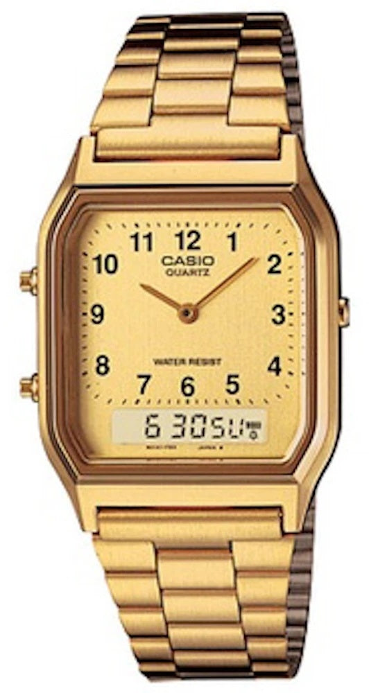 CASIO VINTAGE EDGY COLLECTION SUNRAY DIAL - GOLD AQ-230GA-9DMQYES