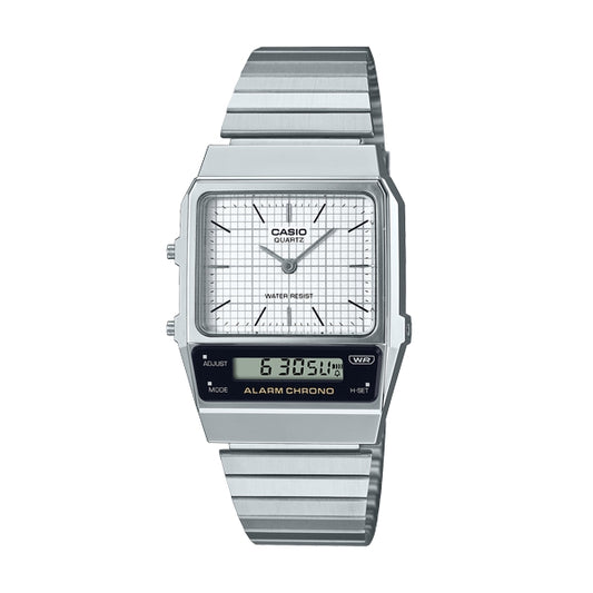 CASIO VINTAGE EDGY COLLECTION RETRO DIAL - WHITE ****** AQ-800E-7AEF