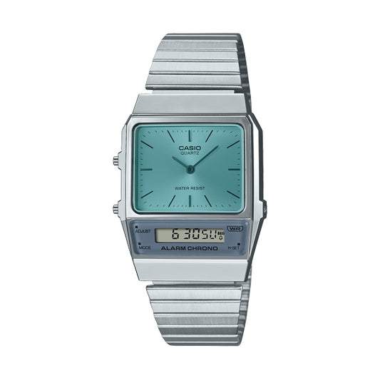 CASIO VINTAGE EDGY COLLECTION - AQUA GREEN AQ-800EC-2AEF