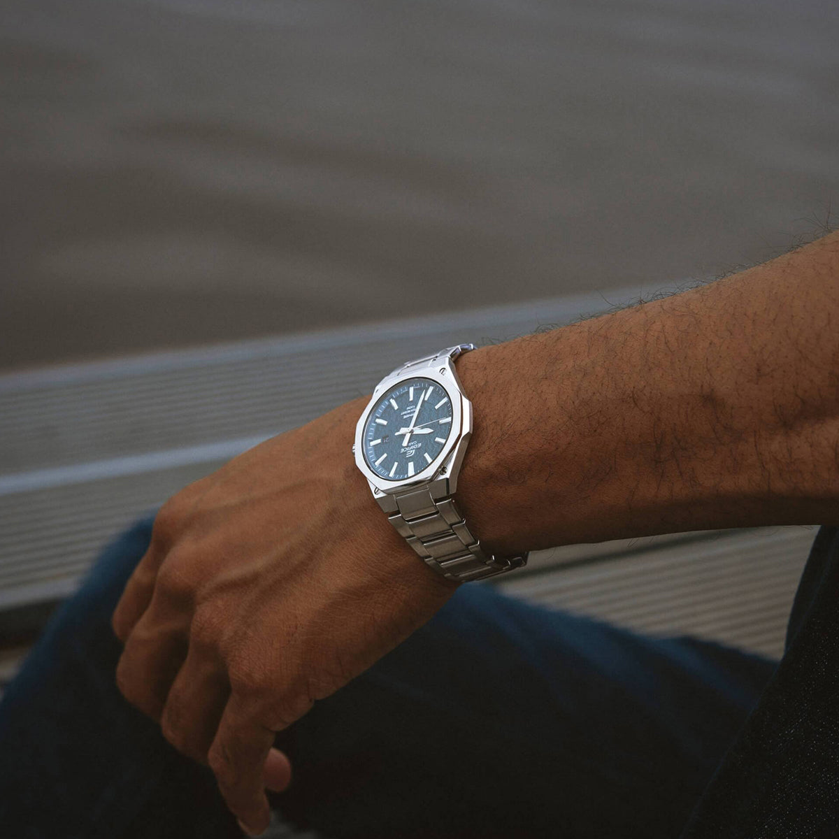 CASIO EDIFICE CLASSIC SLIM - PETROLZILĀ EFR-S108DE-3AVUEF
