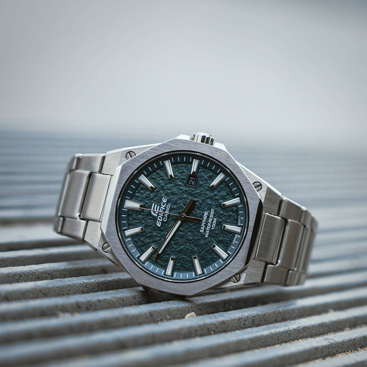 CASIO EDIFICE CLASSIC SLIM - PETROLZILĀ EFR-S108DE-3AVUEF