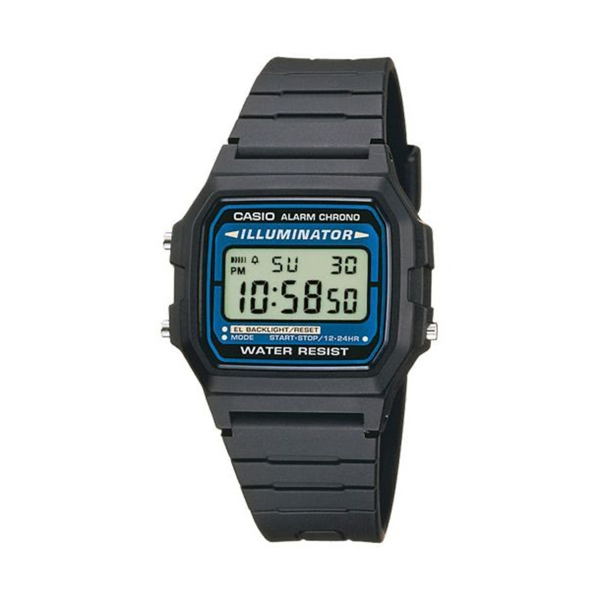 CASIO VINTAGE F-105 BIO RESIN SIKSNIŅA – MELNA F-105W-1AWYEF