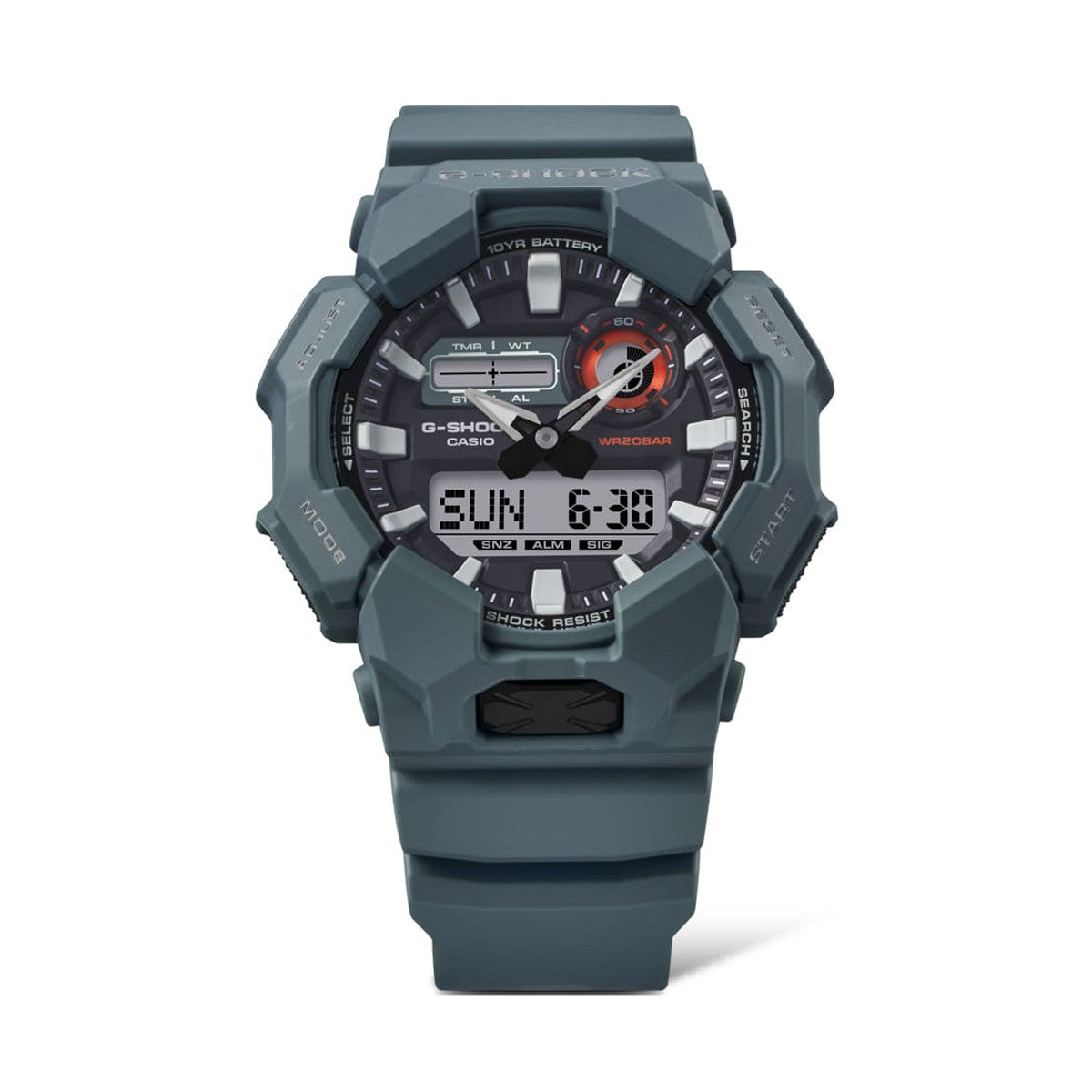 CASIO G-SHOCK NEW RUGGED BASIC analogais-digitālais pulkstenis ar 10 gadu bateriju GA-010-2AER