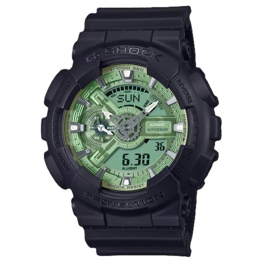 CASIO G-SHOCK GS-BASIC - TONE ON TONE CIPERNĪCA - SALVIJAS ZAĻA *** *** GA-110CD-1A3ER