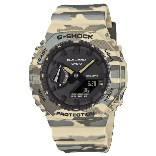 CASIO G-SHOCK OAK - BRŪNĀ KAMUFLĀŽAS SĒRIJA ***JAUNUMS!*** GA-2100CM-5AER