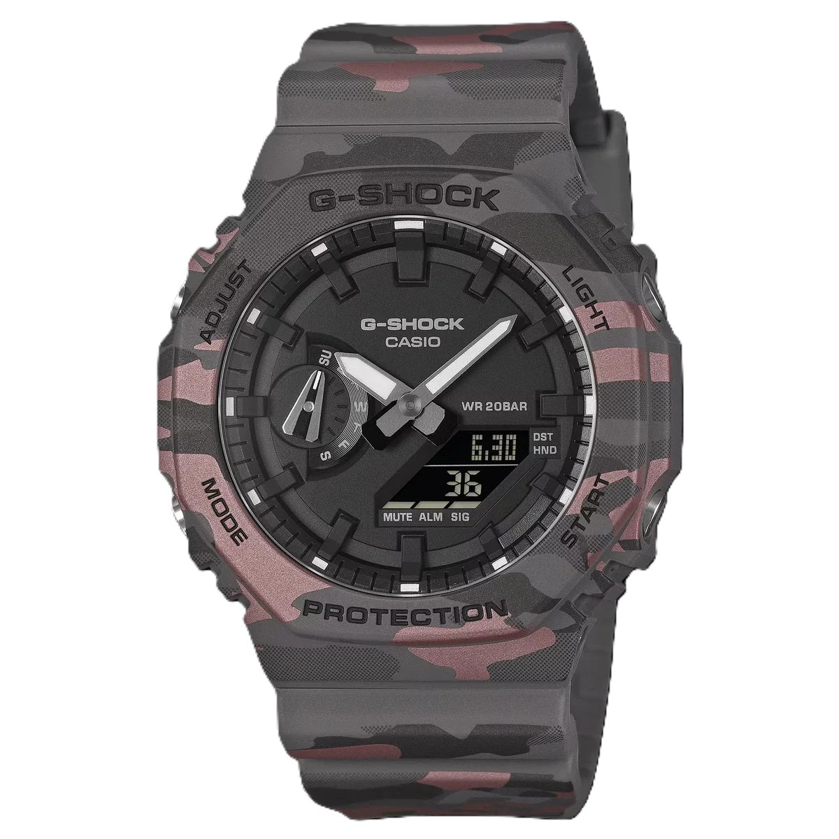 CASIO G-SHOCK OAK - SMOKE GREY CAMOUFLAGE SERIE ***NEW!*** GA-2100CM-8AER
