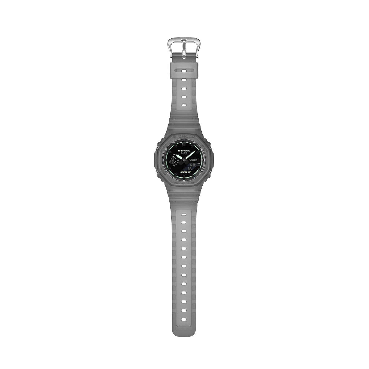 CASIO G-SHOCK OAK – SMOKE LIGHT SĒRIJA – MELNS ***JAUNUMS!*** GA-2100K-1AER